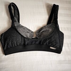 Bombshell Sportswear Black Mesh Sports Bra